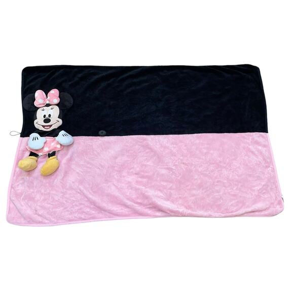 Minnie Mouse Throw Blanket Pillow Disney Parks Plush Stuffed Animal 3D 35" x 48" - Picture 2 of 13